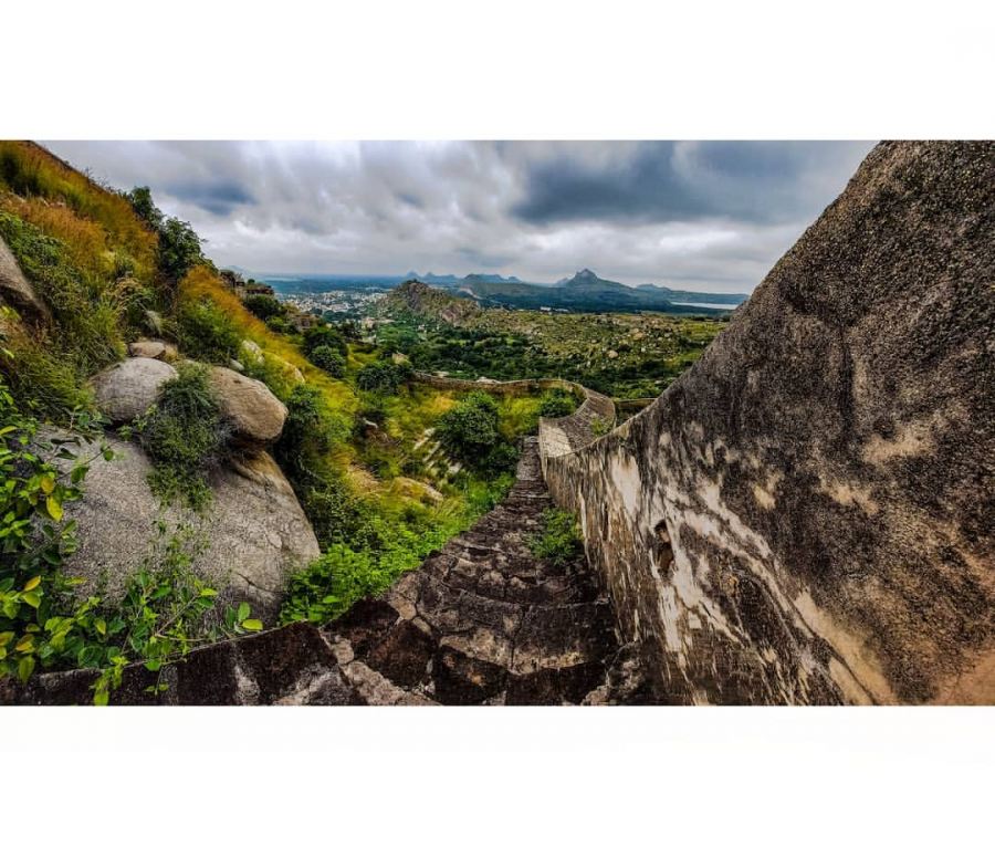 Fort on monolithic rock