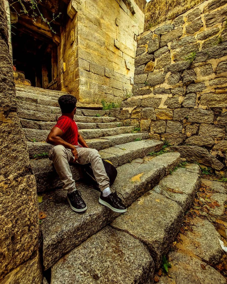 Fort on monolithic rock