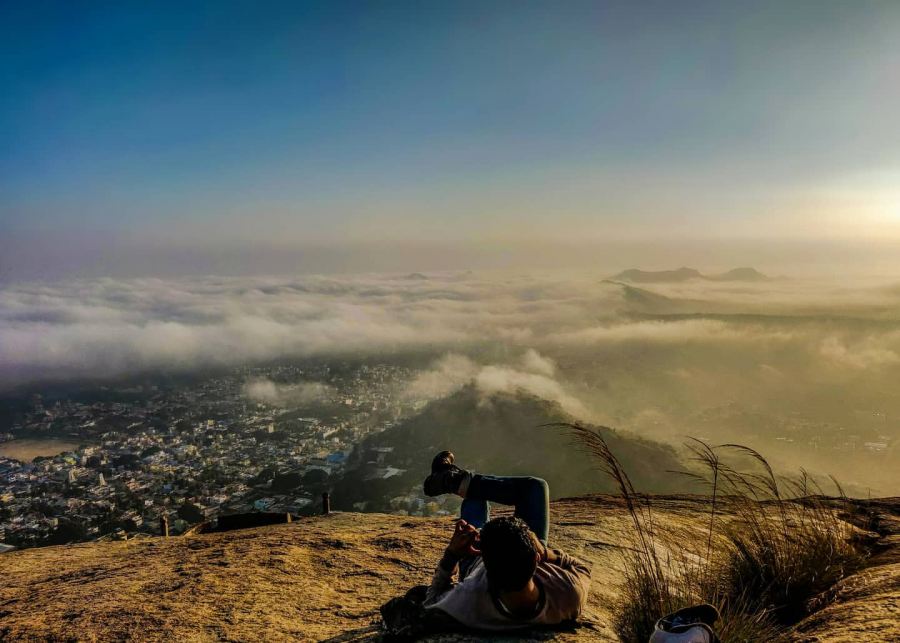 Fort on monolithic rock