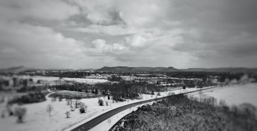 Winter in a small town