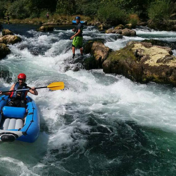 Kayaking on river "Una"